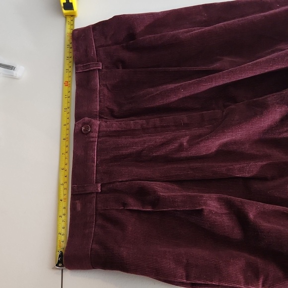 JH Collectabls Shorts Size 16 Corduroy Maroon Runs Smaller Dead Stock New - Picture 8 of 14